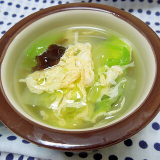 白菜ときくらげの中華玉子スープ☆